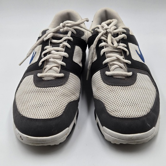 Nike Air Golf Shoes Mens Size 9.5 White Black Blue Mesh Spiked Cleats Athletic main image 4